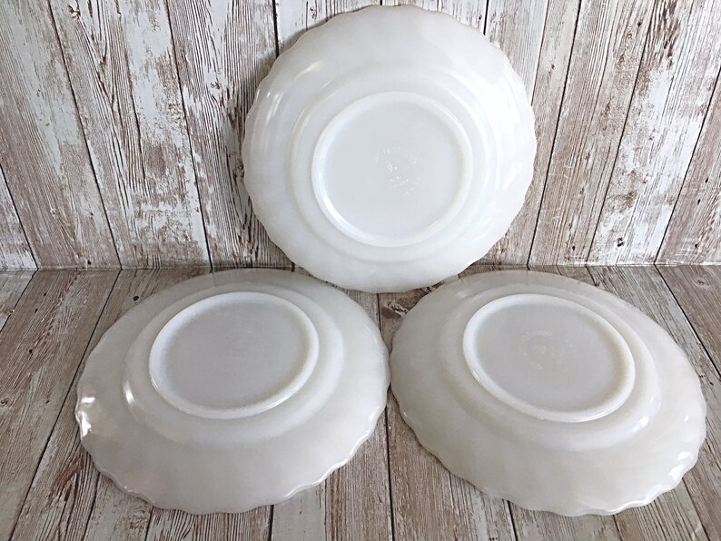 Hocking Petalware Hocking Swirl Plate Fire King Swirl Vintage Petalware Hocking Hocking Gold Trim Swirl White Vintage Anchor Hocking