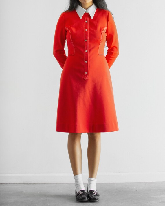 60s Maraschino Cherry Dress / Shirt Dress