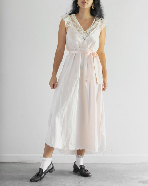 80s Dior Pastel Pink Gown / Tag Size Small