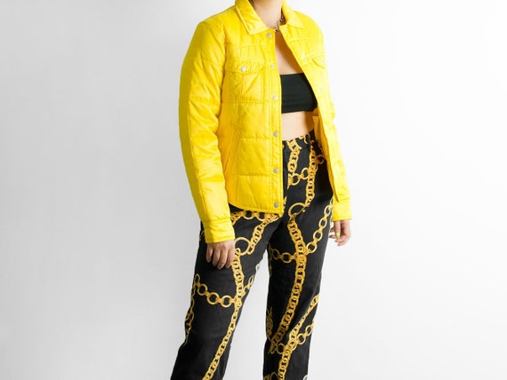 tommy jeans yellow puffer