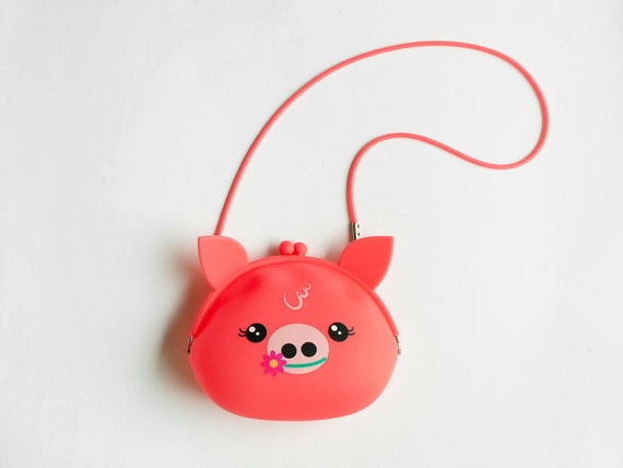 90s Neon Pink Pig Purse