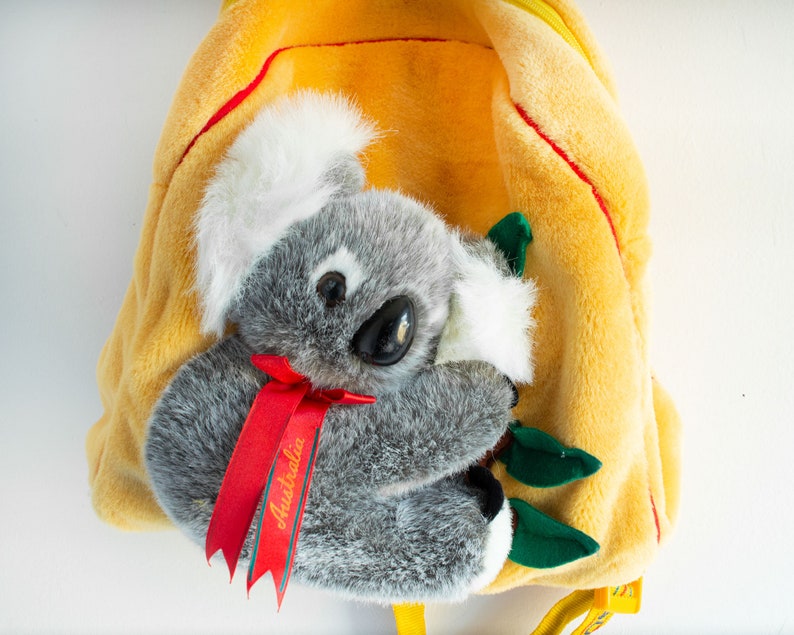 90s Australia Koala Plushie Backpack