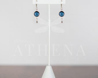 Kyanit Sterling Silber Ohrringe: Blauer Edelstein Schmuck