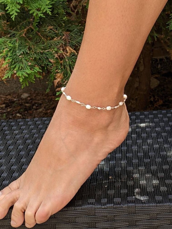 Buy Chain Anklet Rose Gold, Silver, Gold Simple Chain Ankle Bracelet With  Custom Initial Basic Thin Chain, Plain Chain Anklet, Personalized Online in  India - Etsy
