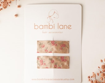 Ribbon hair snap clips, set of 2 ribbon snap clips, toddler hair clips, girl hair bows, women hair clips