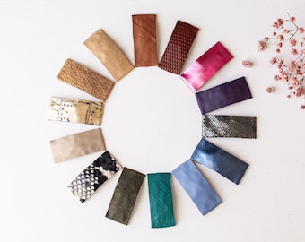 Lamb Nappa Leather Hair Clip: Snap Clip