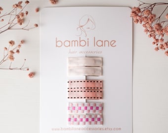 Toddler Hair Clips: 4cm Snap Clips with Non-Slip Grip, Set of 6