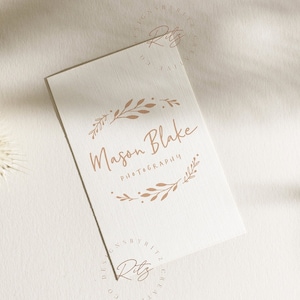 Vorgefertigtes Logo Design, Florales Logo Design, Wasserzeichen Logo, handgezeichnetes Logo, minimalistisches Logo Design, modernes Boho Logo, Full Branding Kit