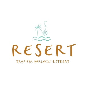 Projekt logo tropikalnego - Branding logo boho - Logo palmy - Logo butiku biznesowego - Logo fotografii - Logo wybrzeża - Logo wellness
