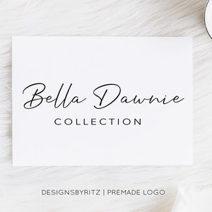 Minimalistisches Logo, Fotografie Logo und Wasserzeichen, Schwarz Weiß Elegantes handgeschriebenes Logo Design, vorgefertigtes Logo Design, Boutique Business Logo