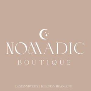 Modern Logo Design, Business Logo Design Branding, Custom Logo, Boho Boutique Logo, Celestial Logo, Text Logo, Elegant Minimalist Logo