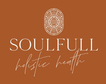Diseño de logotipo solar, paquete de marca de bienestar integral