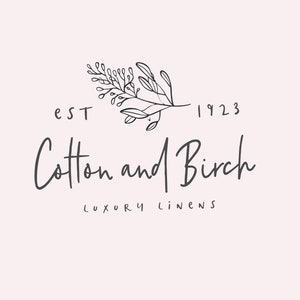 Boutique Business-Logo, botanisches Logo, vorgefertigtes Logo-Design, modernes Minimalistisches Logo, Floral Logo, Clean Black Linies Logo, Watermark Logo