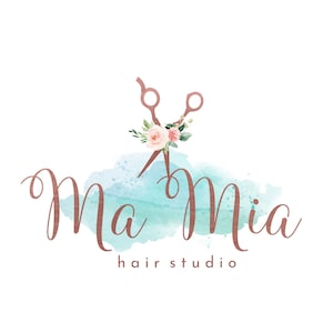 Logo Design, Luxury Hair Salon Logo Design, Beauty Fashion Logo Design, Hair Dresser Logo, Business Logo, Website Logo, Floral Branding Kit