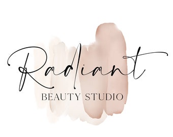Watercolor Beauty Studio Logo Design, Premade Business Branding