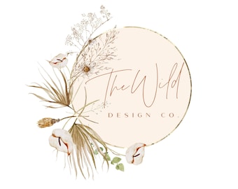 Wildflower Boho Logo Design, Boutique Business Branding