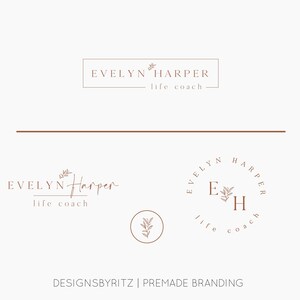 Floral Logo Design, Hand Drawn Logo, Florist Logo, Photography Logo and Watermark, Boho Logo Design, Business Logo Custom Logo, Premade Logo