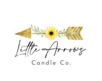 Sunflower Arrow Logo Design: Custom Boutique Business Branding