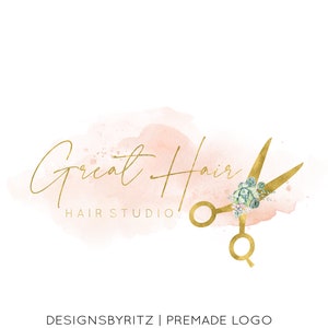 Logo Design, Design del logo del parrucchiere di lusso, Design del logo della moda di bellezza, Kit di branding floreale, Logo del parrucchiere, Logo aziendale, Logo del sito Web