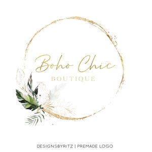 Premade Logo Design, Floral Logo, Logo Design Branding, Photography Logo, Custom Logo, Elegant Boutique Logo, Tropical Logo, Business Logo
