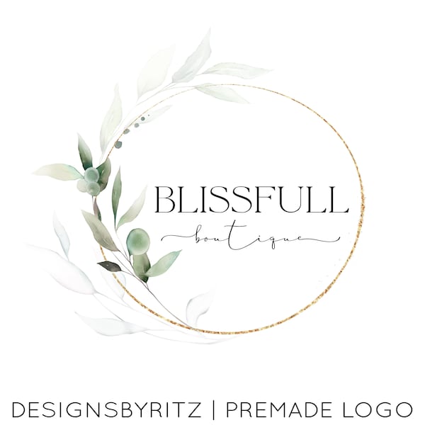 Botanical Logo, Boutique Logo Design, Premade Logo Design, Floral Logo, Website Logo, Business Logo, Therapist Life Coach Logo, Beauty Logo