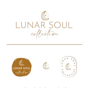 Boho Logo Design - Premade Logo - Moon Logo - Spiritual Logo - Photography Logo - Minimalist logo - Modern logo - Simple logo - Custom Logo