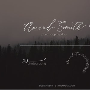 Minimalistisches Signature Logo & Branding Kit | Modernes Fotografie-Logo, benutzerdefiniertes Text-Logo, Boutique-Business-Logo, luxuriöses handgeschriebenes Logo