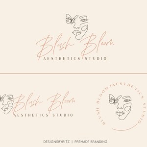 Beauty logo design, Boutique logo, Brow logo, Premade logo design, Aesthetics logo, Jewelry Logo, Neutral Tones Logo, Modern Signature Logo