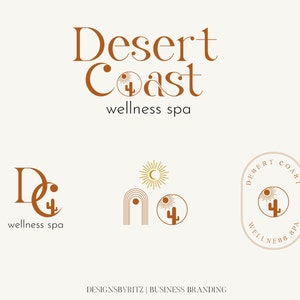 Boho Logo Design, Logo Design Custom for Business, Premade Branding Kit, Desert Logo, Boutique Logo, Natural Earthy logo, Photography Logo