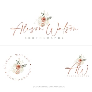 Florales Logo-Design, Logo-Design für Unternehmen, Business-Logo, Beauty-Logo, Fotografie-Logo, Wellness-Logo, modernes Boho-Logo-Design