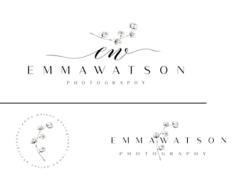 Rustic Cotton Logo Design, Boutique Branding, Photography Watermark