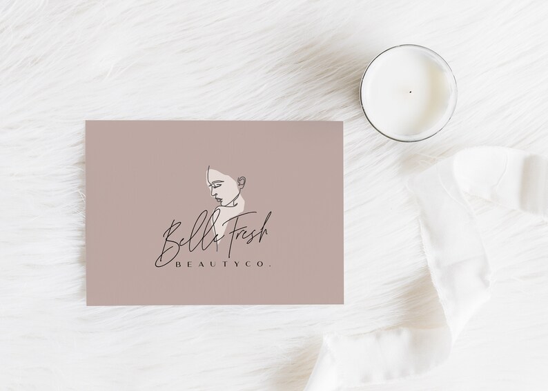 Beauty Logo Design Aesthetics Logo Modern Boutique Logo image 2