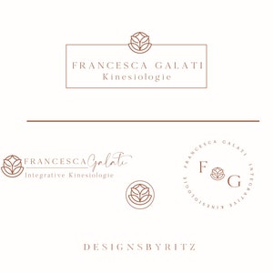 Lotus Logo Design, floral logo, holistic logo design, custom branding package, boho business Logo, spiritual logo, therapy logo, minimal