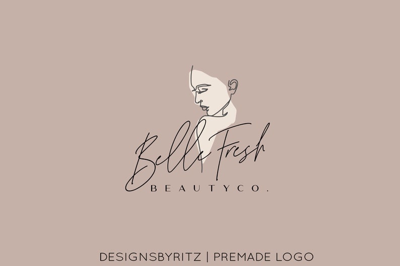 Beauty Logo Design Aesthetics Logo Modern Boutique Logo image 1