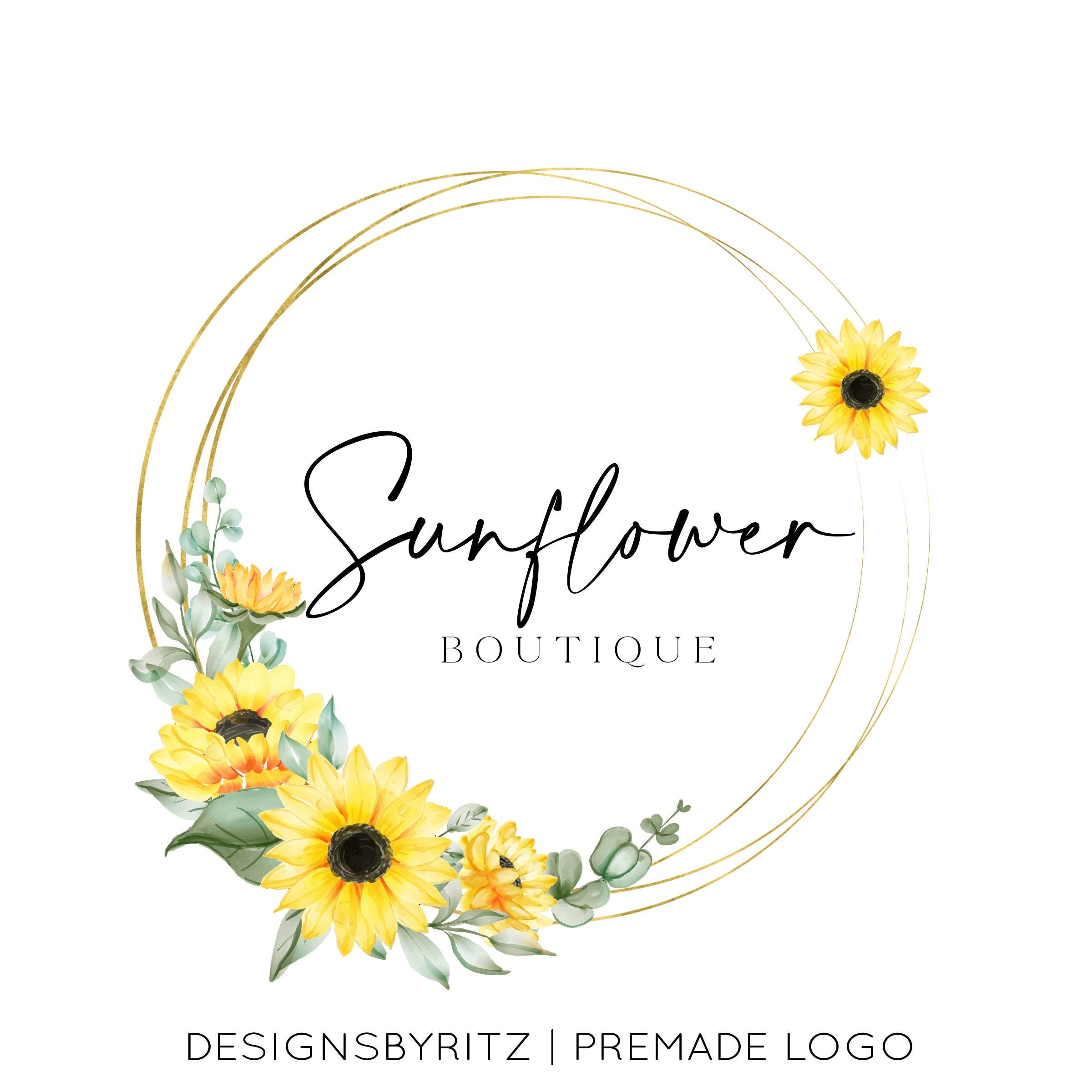 Floral Logo Photography Logo Boutique Logo Design Premade - Etsy España