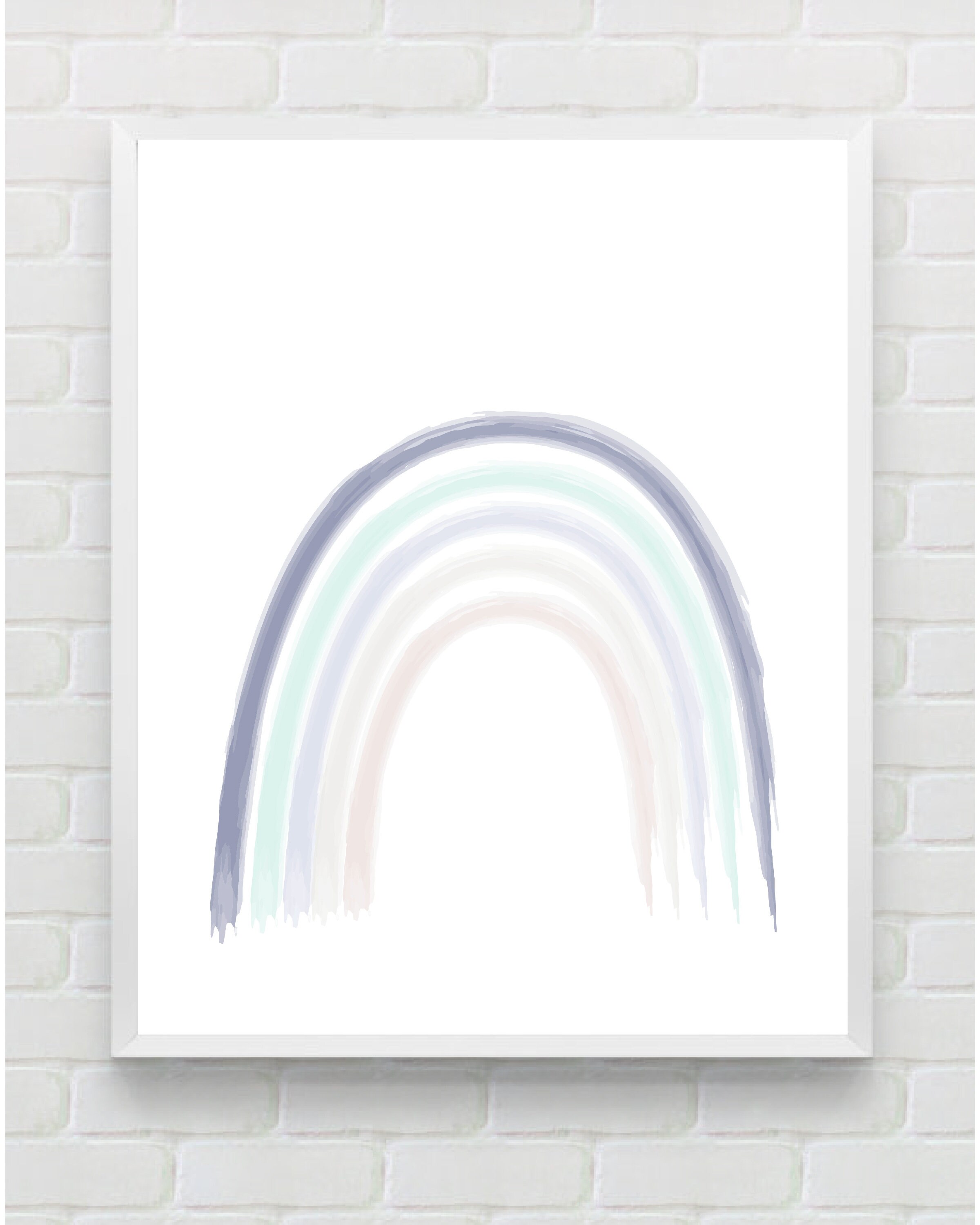 Rainbow Printable Wall Art Watercolor Rainbow Print Nursery | Etsy