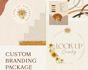 Custom Logo Design & Branding Kit: Boho Spiritual Business Identity