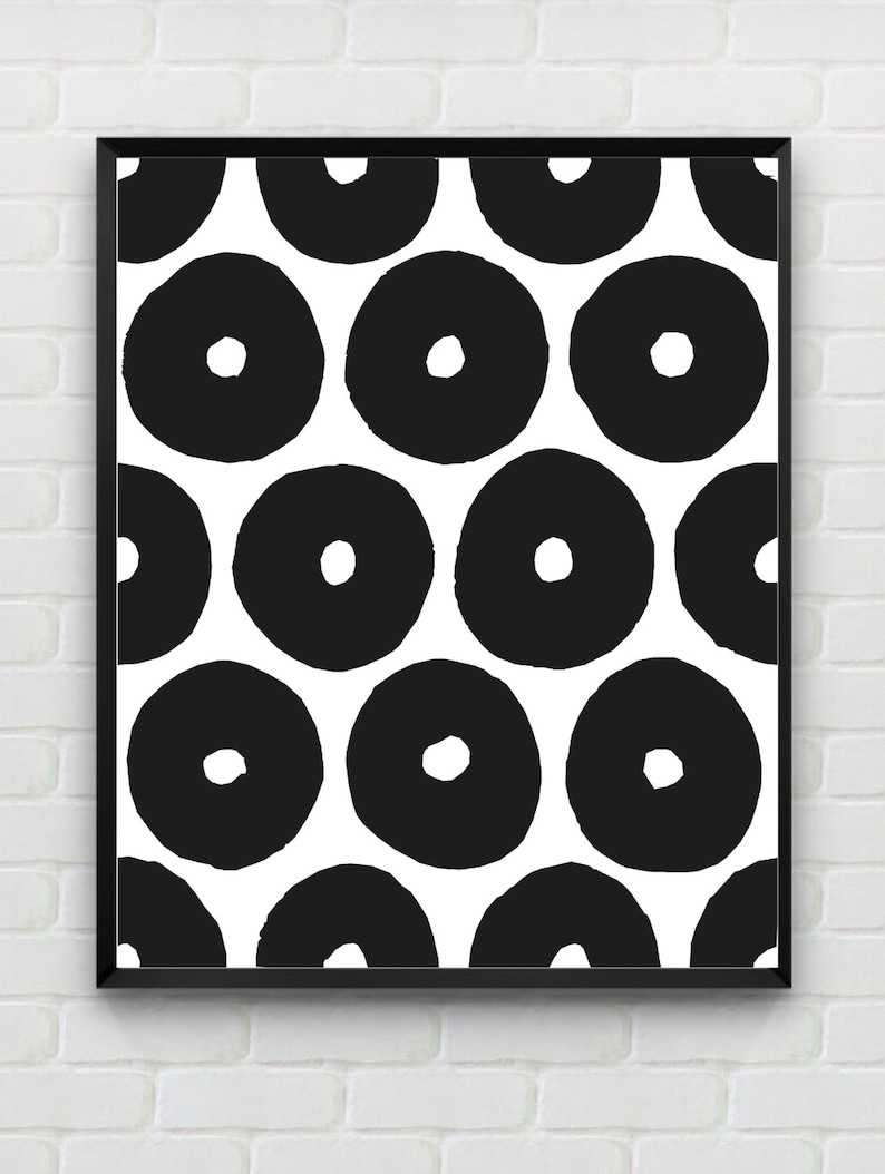Geometric Wall Art Scandinavian Black and White Wall Art Etsy