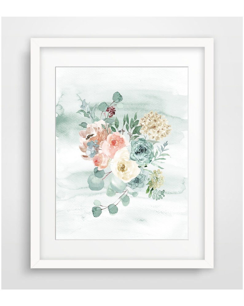 Flowers Printable Wall Art Print PDF Download Spring Wall - Etsy