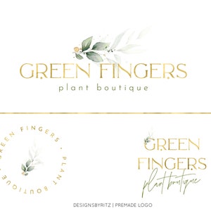 Premade Logo Design, Botanical Logo, Plant Logo, Logo Design Branding, Photography Logo, holistic Logo, Boho Boutique Logo, Watercolor Logo