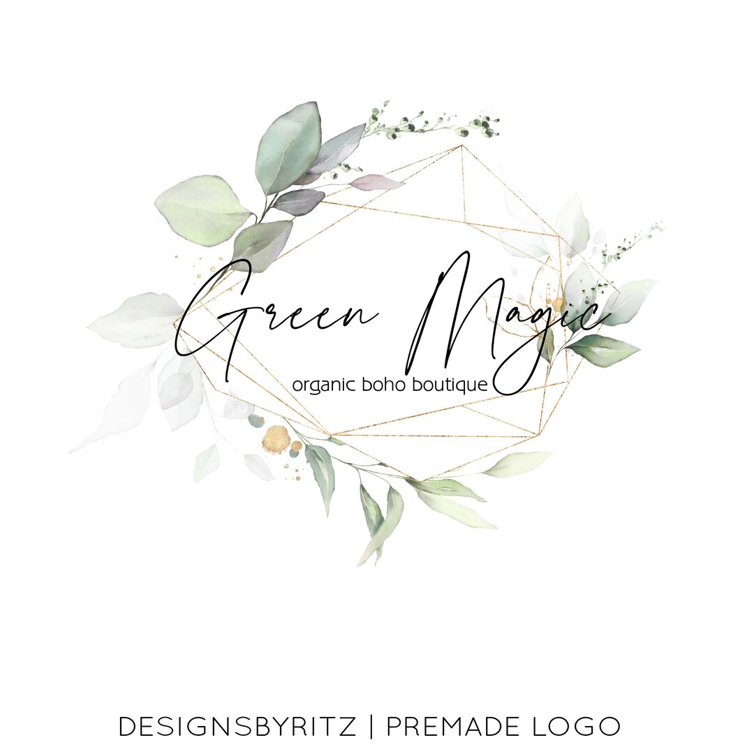 Premade Logo Design Floral Boutique Logo Photography Logo Etsy UK