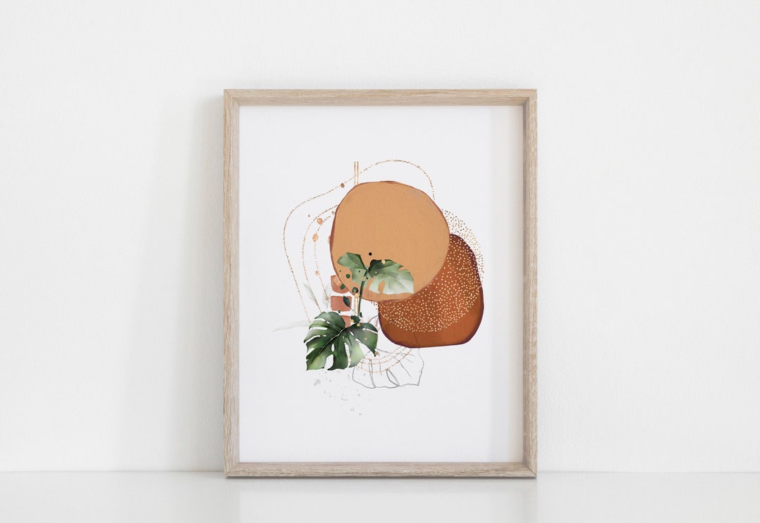 Boho Art Print, Abstract Printable Wall Art, Botanical Tropical Print ...