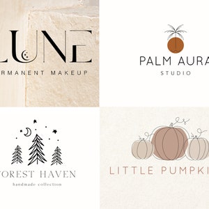 Logotipo dibujado a mano personalizado / Diseño de logotipo personalizado / Logotipo bohemio moderno / Logotipo profesional / Logotipo de belleza / Logotipo de fotografía / Logotipo de pequeña empresa