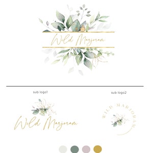 Florales Logo-Design, Vorgefertigtes Logo-Design, Logo-Design Benutzerdefiniertes Branding, Fotografie-Logo, Geschäftslogo, Boutique-Logo, Beauty-Logo