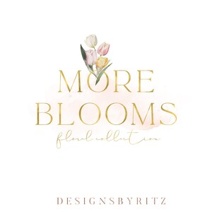 Floral Logo Design, Elegant business branding, Flower branding set, Florist Logo, Boutique Business Logo, Premade Logo Design