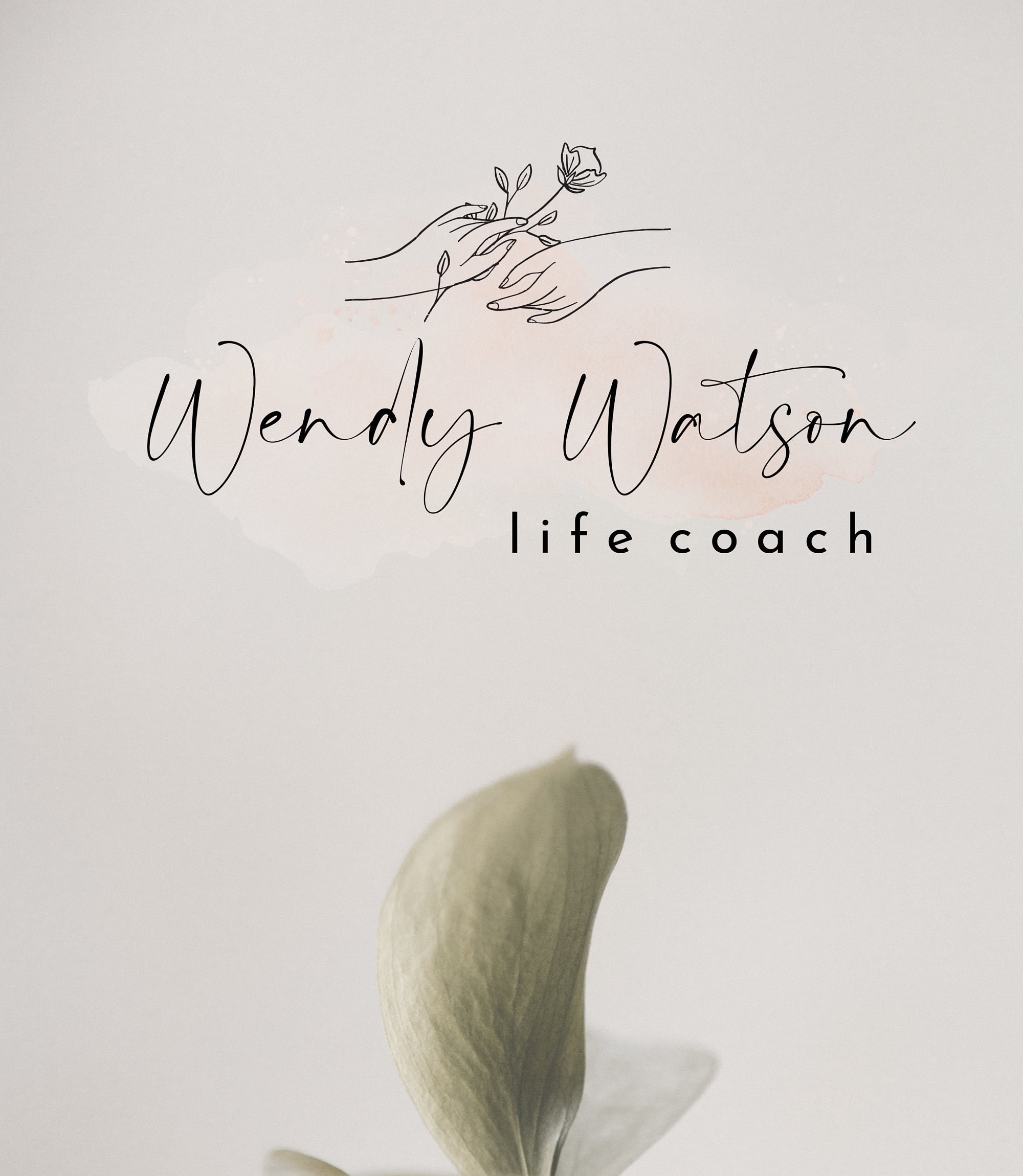 Life Coach Logo Design Wellness Logo Floral and Hand Logo - Etsy UK