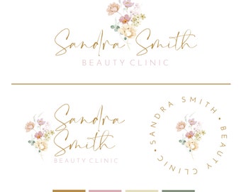 Floral Boutique Logo Design, Business Branding Kit