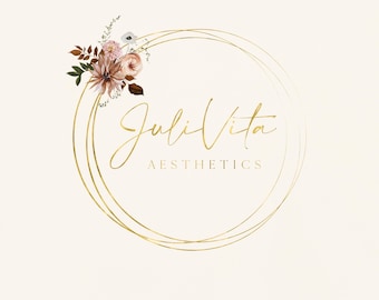 Floral Logo Branding Kit: Elegant Boutique Business Design