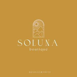 Boho Logo and Branding, sun Logo, Bohemian Logo, Abstract Logo, Premade Logo Design, Modern Logo, Nature Logo, Desert Logo