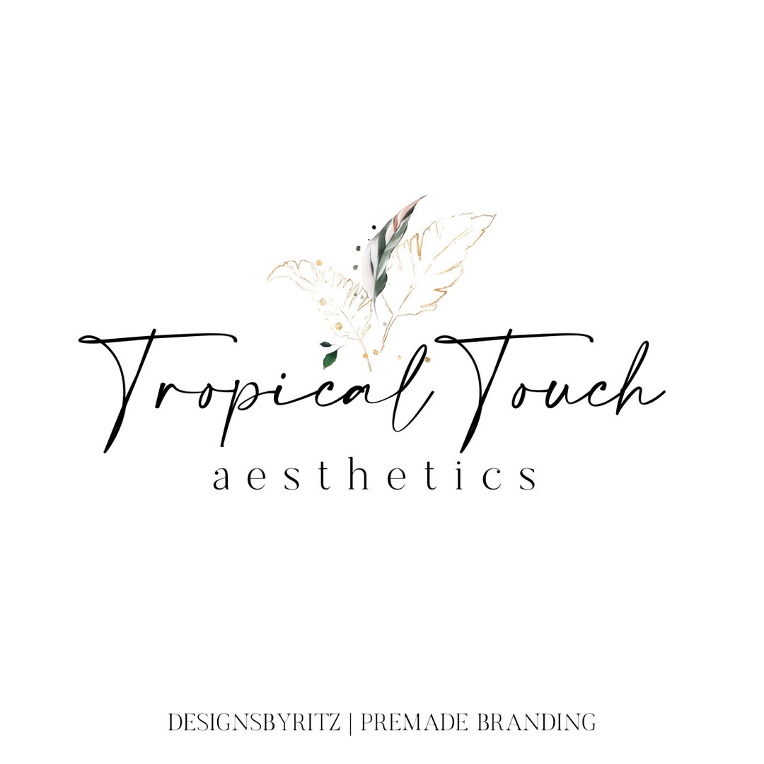 Tropical Leaf Logo Design, Natural Logo Design, Aesthetics Logo, Floral ...